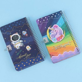 تصویر دفتر خاطرات سیمی 150 برگ طرح فانتزی سویل کد 702 Sevil Diary Notebook