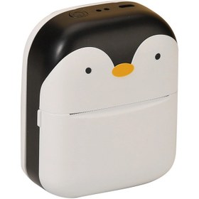 تصویر مینی پرینتر طرح پنگوئن، بدون احتیاج به جوهر بلوتوثی مخصوص هدیه Mini Thermal Printer