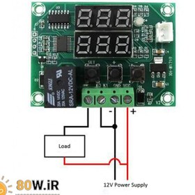 تصویر ماژول ترمومتر ترموستات دیجیتال XH-W1219 با دو نمایشگر 