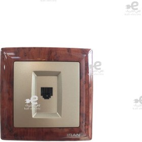 تصویر زنگ بیزر الیزه طرح چوب گردویی تیره بژ | ایران الکتریک 