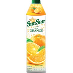 تصویر آبمیوه پرتقال پالپ دار سان استار حجم ۱ لیتر 