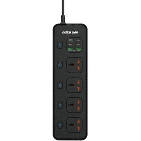 تصویر چند راهی برق گرین لاین مدل Green Lion Multiport Smart Power Socket with type c با حداکثر توان 3000W Green Lion Multiport Smart Power Socket with type c