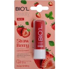 تصویر بالم لب نرم کننده بیول با طعم و رایحه توت فرنگی Strawberry Care & Sweet Lip Balm