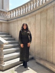 تصویر پیراهن مجلسی میدی کارشده کریپ - سایز 