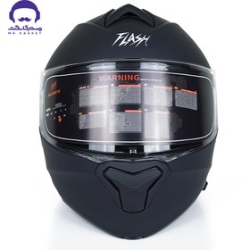 تصویر کلاه کاسکت فک متحرک فلش مدل 935SV Black Mat 