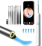 تصویر کیت ابزار پاک کننده جرم گوش Earsight Plus R37R با دوربین تمیز کننده گوش، اتوسکوپ انعطاف پذیر، موچین پاک کننده جرم گوش بی سیم برای بزرگسالان و کودکان (رنگ سفید) 
