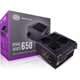 تصویر پاور 650 وات کولرمستر MWE 650 WHITE Cooler Master MWE 650 WHITE 230V Power Supply