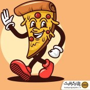 تصویر دانلود وکتور زیبا لوگو پیتزا 