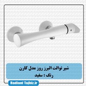 تصویر شیر توالت البرز روز مدل کارن مشکی AlborzRooz Toilet Faucet, Karen Black