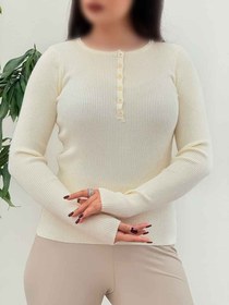 تصویر بافت یقه دکمه راز کد 5816 