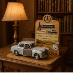 تصویر ماکت دکوری مدل ماشین کلاسیک طرح فلزی دست ساز کد 1845 