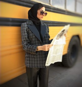 تصویر کتِ کلاسیک شنل چرمی - ۳۸ / ۷۰ 