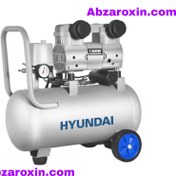 تصویر کمپرسور باد 24 لیتری سایلنت هیوندای مدل HP-1025 