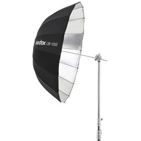 تصویر چتر پارابولیک نقره ای گودکس Godox Parabolic Reflector UB-105S Umbrella - 6 ماه آرکاکمرا Godox Parabolic Reflector UB-105S Umbrella