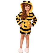 تصویر حوله تنپوش کودک پودایران طرح زنبور سایز 90 (100درصد پنبه) ضدحساسیت و ضد باکتری 