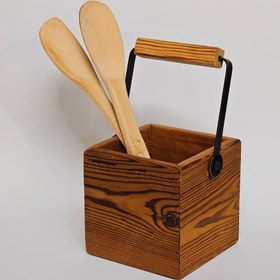 تصویر جا قاشقی چوبی 