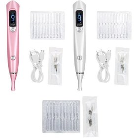 تصویر دستگاه پلاسما پن (بیوتی پن) 9 قدرته 2 چراغه ساخت آلمان Laser Freckle 9 Level Tattoo Plasma Pen Biyotipan