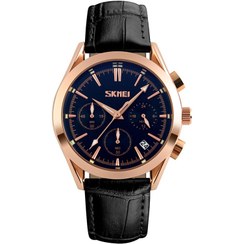 تصویر ساعت مچی مردانه اسکمی مدل 9127 بند چرم سه موتوره 