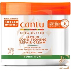 تصویر آبرسان و ترمیم‌ کننده موی فر کنتو مدل لیو این 453 گرمی (محافظ حرارت) Cantu Leave-In Conditioning Repair Cream 453g (Heat Protectant)