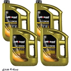 تصویر روغن موتور 5w-30 SN موتوسل بسته 4 عددی 