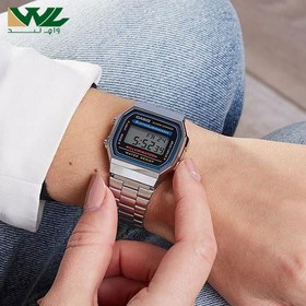 تصویر ساعت مردانه و زنانه کاسیو (Casio) اصل|مدل A168WA-1W ا Casio Watches Model A168WA-1W Casio Watches Model A168WA-1W
