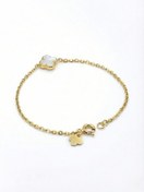 تصویر دستبند ون کلیف سفید صدفی 