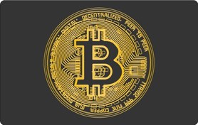 تصویر کارت بانکی فلزی طرح بیت کوین - Bitcoin 