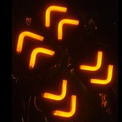 تصویر کیت راهنمای اسپرت موتور سیکلت نئونی ۴ عددی نارنجی 