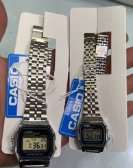 تصویر ساعت مچی دیجیتال کاسیو مدل A168WA-1W بند استیل زنانه 