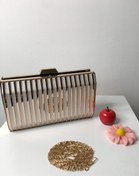 تصویر کیف مجلسی زنانه شایلی طرح راه راه 