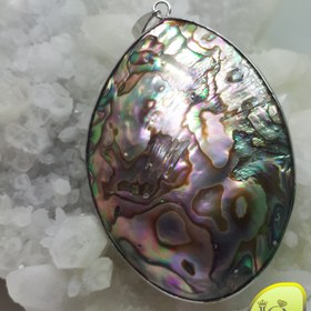 تصویر آویز صدف آبالون دو طرفه 