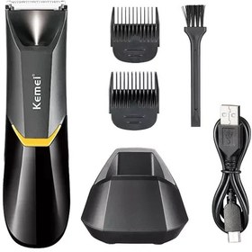 تصویر ماشین اصلاح موی بدن شارژی ضدآب کمی Kemei Body Hair Trimmer KM-3208 Kemei Body Hair Trimmer KM-3208