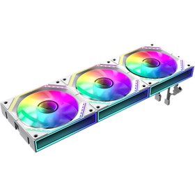 تصویر فن کیس GameMax FN12A-S3I Reverse Blade - White - 3 in 1 