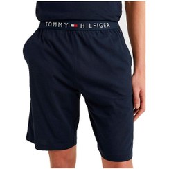 تصویر شورت و شلوارک تامی هیلفیگر اورجینال مردانه Tommy Hilfiger UM0UM03080 Men's Elastic Waist Shorts with Logo Navy Blue UM0UM03080-DW5 