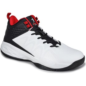 تصویر کفش‌ ورزشی بسکتبال مردانه مدل 28652 در رنگ‌های سفید و مشکی برند jump 28652 White - Black Men's Basketball Sports Shoes