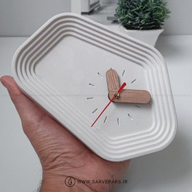 تصویر ساعت رومیزی بتنی 