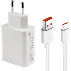 تصویر شارژر ۶۷ وات شیائومی به همراه کابل USB-C 