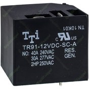 تصویر رله کولری NT90 تی تی آی 12 ولت 40 آمپر 4 پایه TTI TR91-12VDC-SC-A 