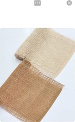 تصویر رانر حصیری شکلاتی و کرم 