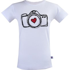 تصویر تی شرت زنانه نوین نقش طرح دوربین کد BS88 