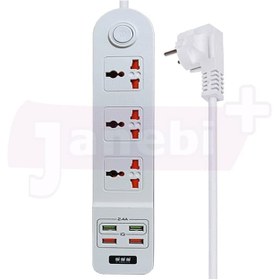 تصویر هاب شارژ و چند راهی برق POWER SOCKET BKL-02 