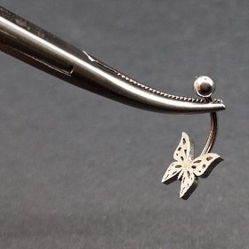 تصویر پیرسینگ ناف پروانه کد 956 