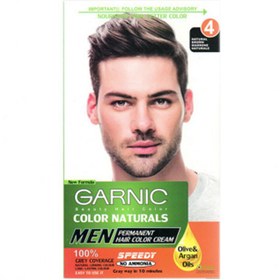تصویر کیت رنگ مو مردانه گارنیک شماره 4 ا Men Hair Color Cream Kit No 4 Men Hair Color Cream Kit No 4