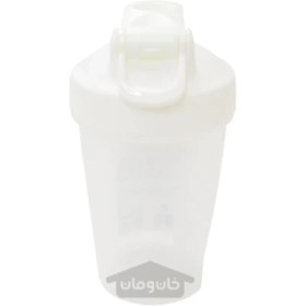 تصویر بطری شیکر شفاف با درب سفید 400 میلی لیتر ا Shaker bottle Shaker bottle