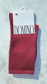 تصویر جوراب مردانه دومینو ساق دار تک رنگ - قرمز Dominion Herrensocken einfarbig