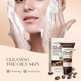 تصویر فوم شستشو صورت کافئین ضد چربی وپیری پوست Sadur facial cleansing foam, caffeine model