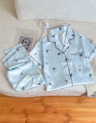 تصویر ست دو تیکه ساتن راحتی زنانه مدل 8265 سایز ۲XL 