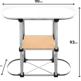 تصویر میز کانتر نمایشگاهی کوچک ( یکنفره ) مدل تاجدار سایز 90×90 