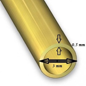 تصویر لوله برنجی 3 میل brass tube 3 mm