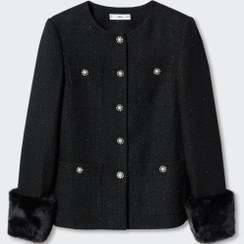 تصویر ژاکت زنانه مشکی 37049105 - مانگو - MANGO - اورجینال- 781332084 